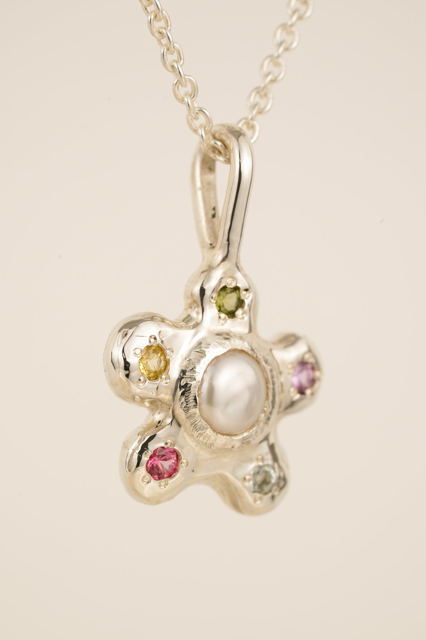 Abstract flower pendant