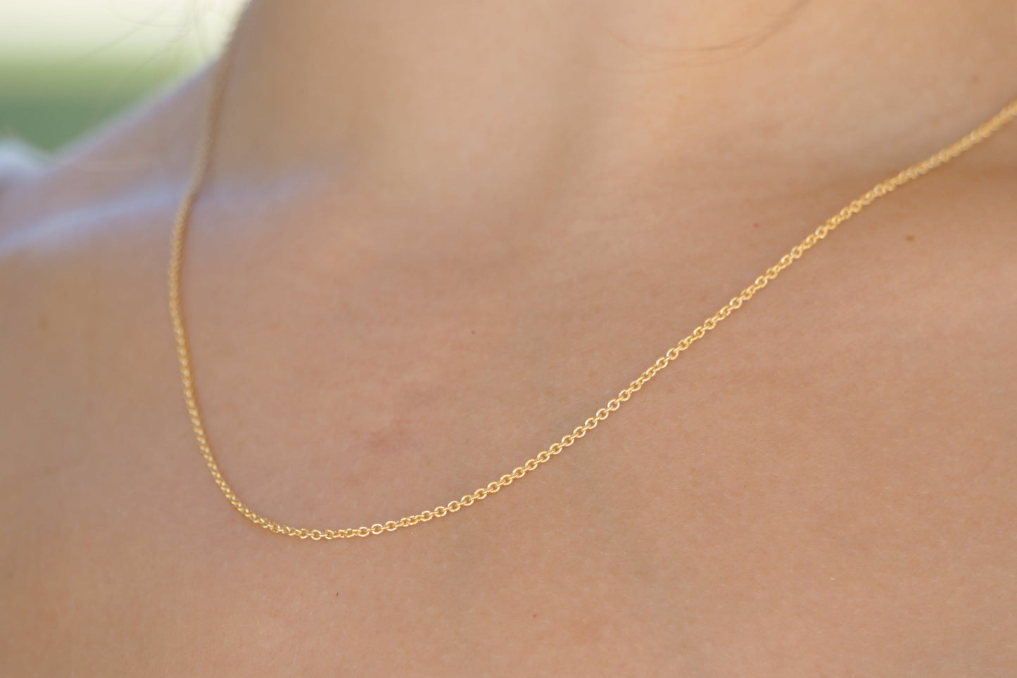 Solid gold chain - 1.5mm cable - 50cm