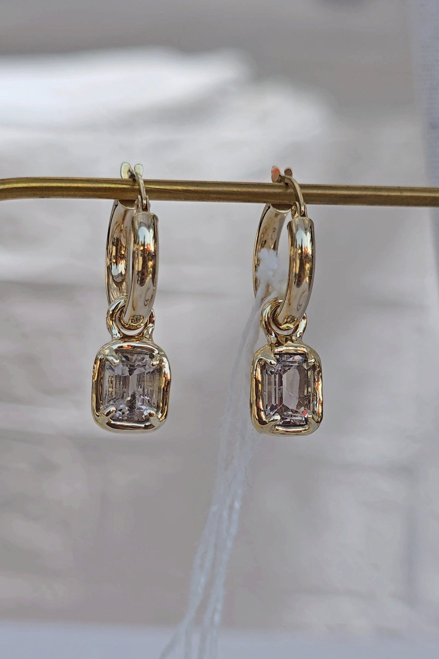 Solid gold Italian hoops - 3mm tube