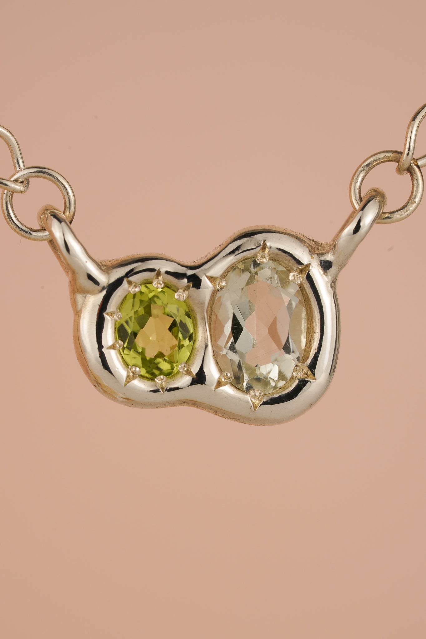 Green amethyst & peridot necklace