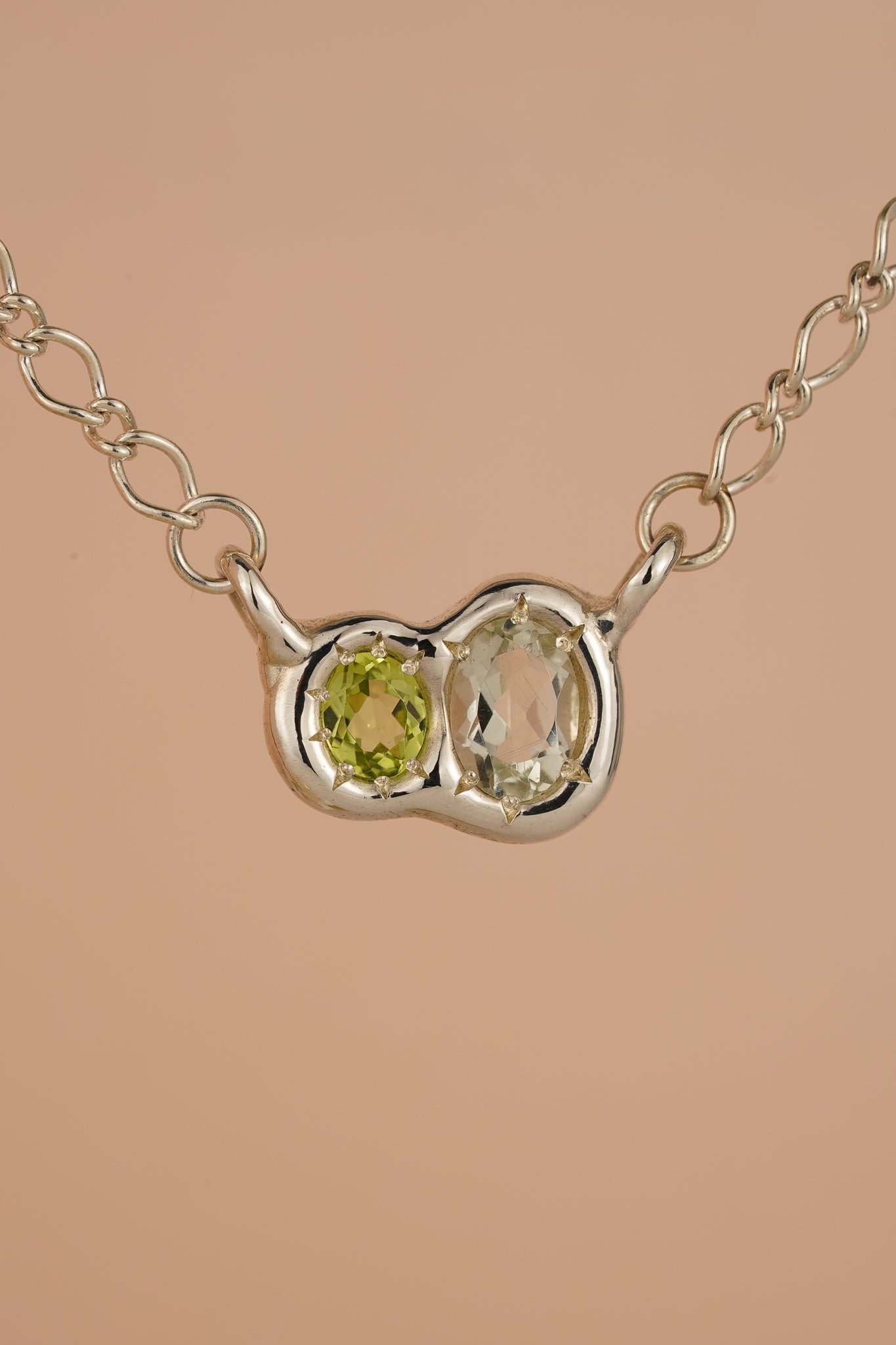 Green amethyst & peridot necklace