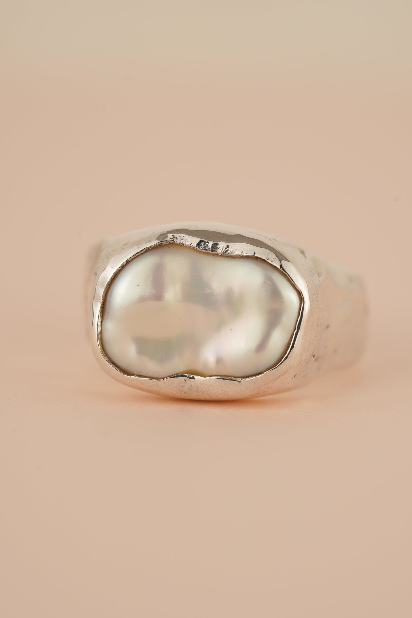 Pearl signet ring