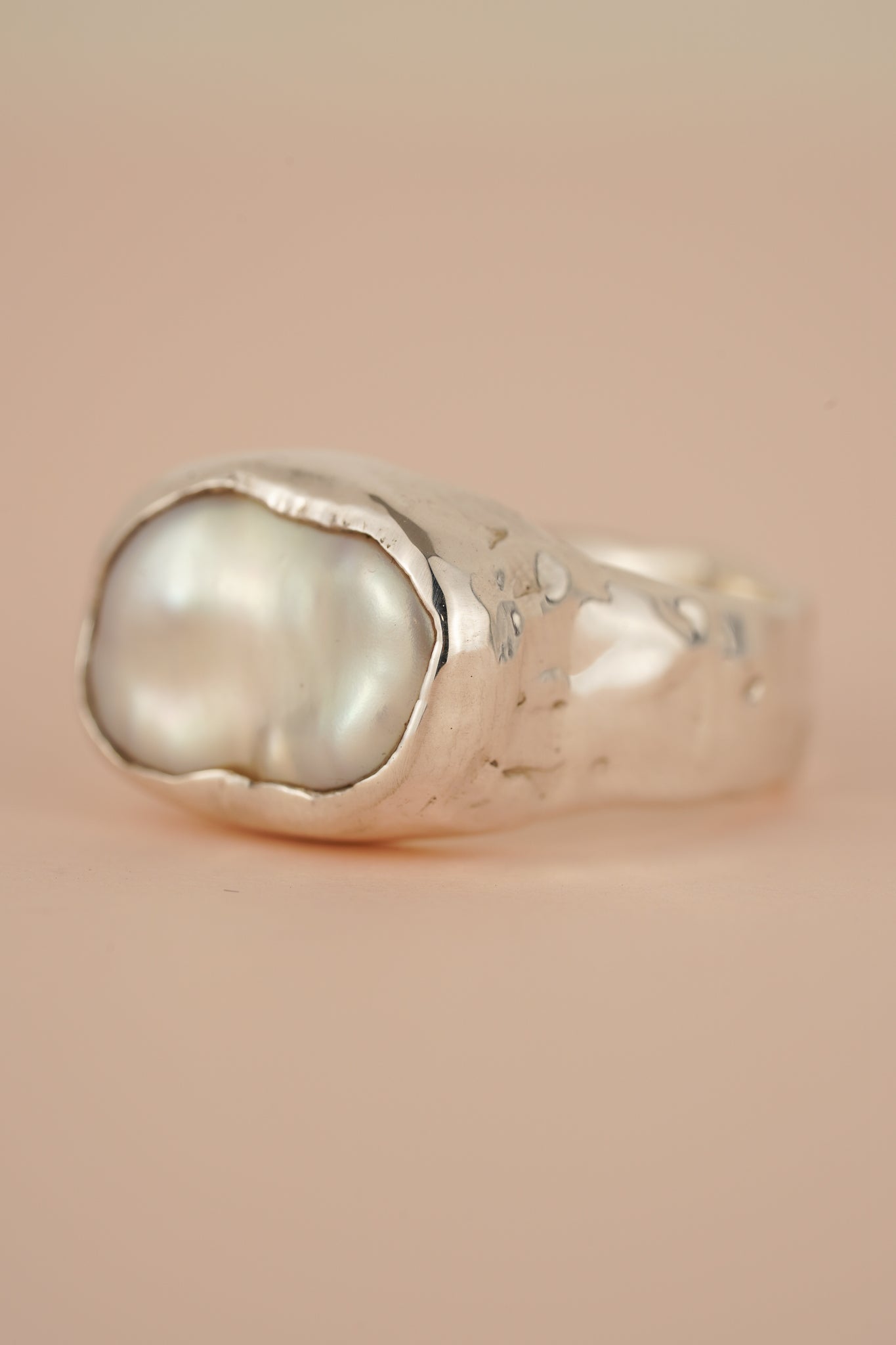 Pearl signet ring