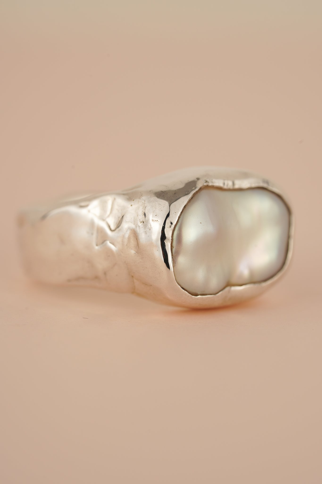 Pearl signet ring