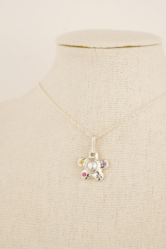 Abstract flower pendant