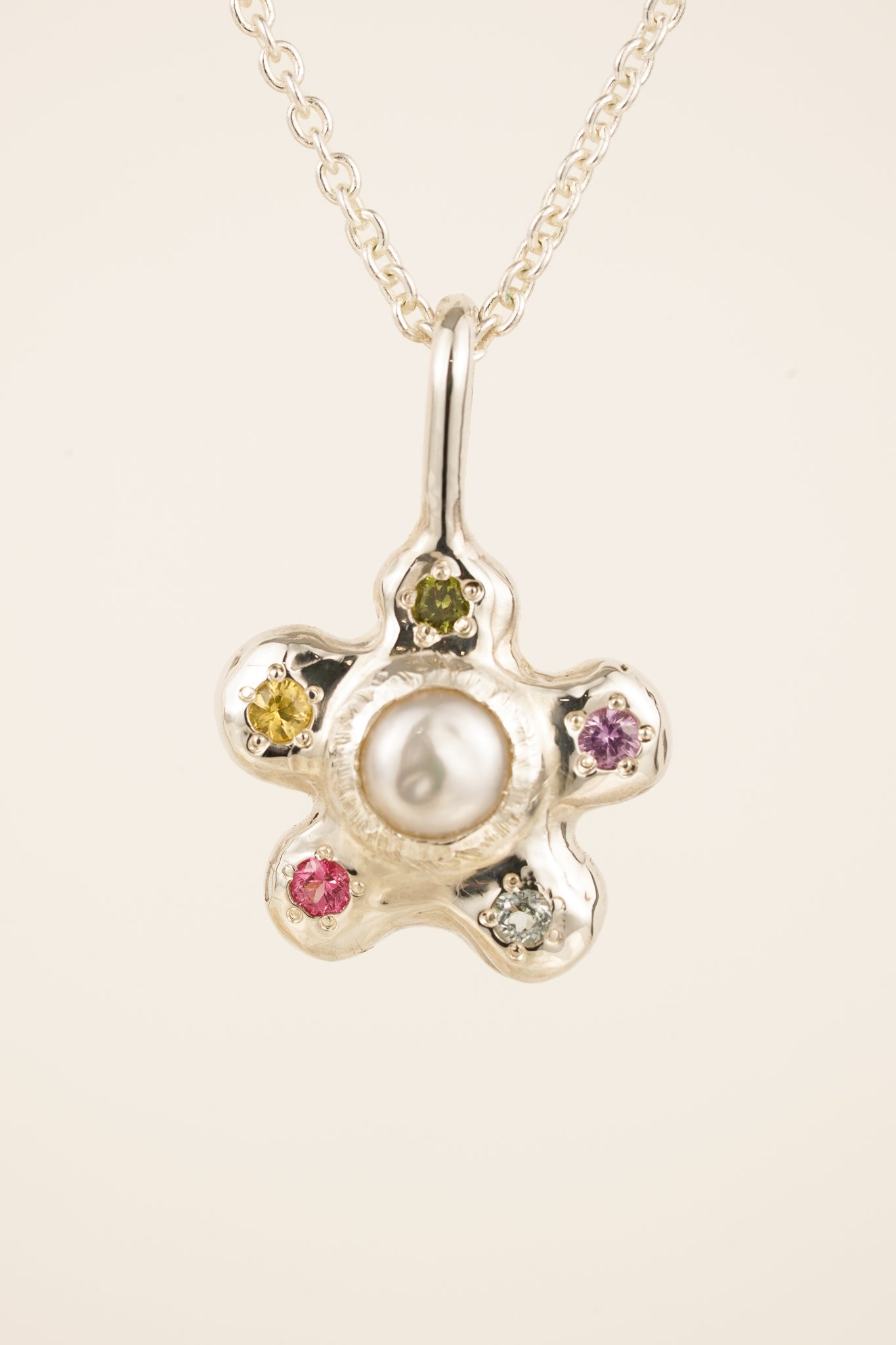 Abstract flower pendant