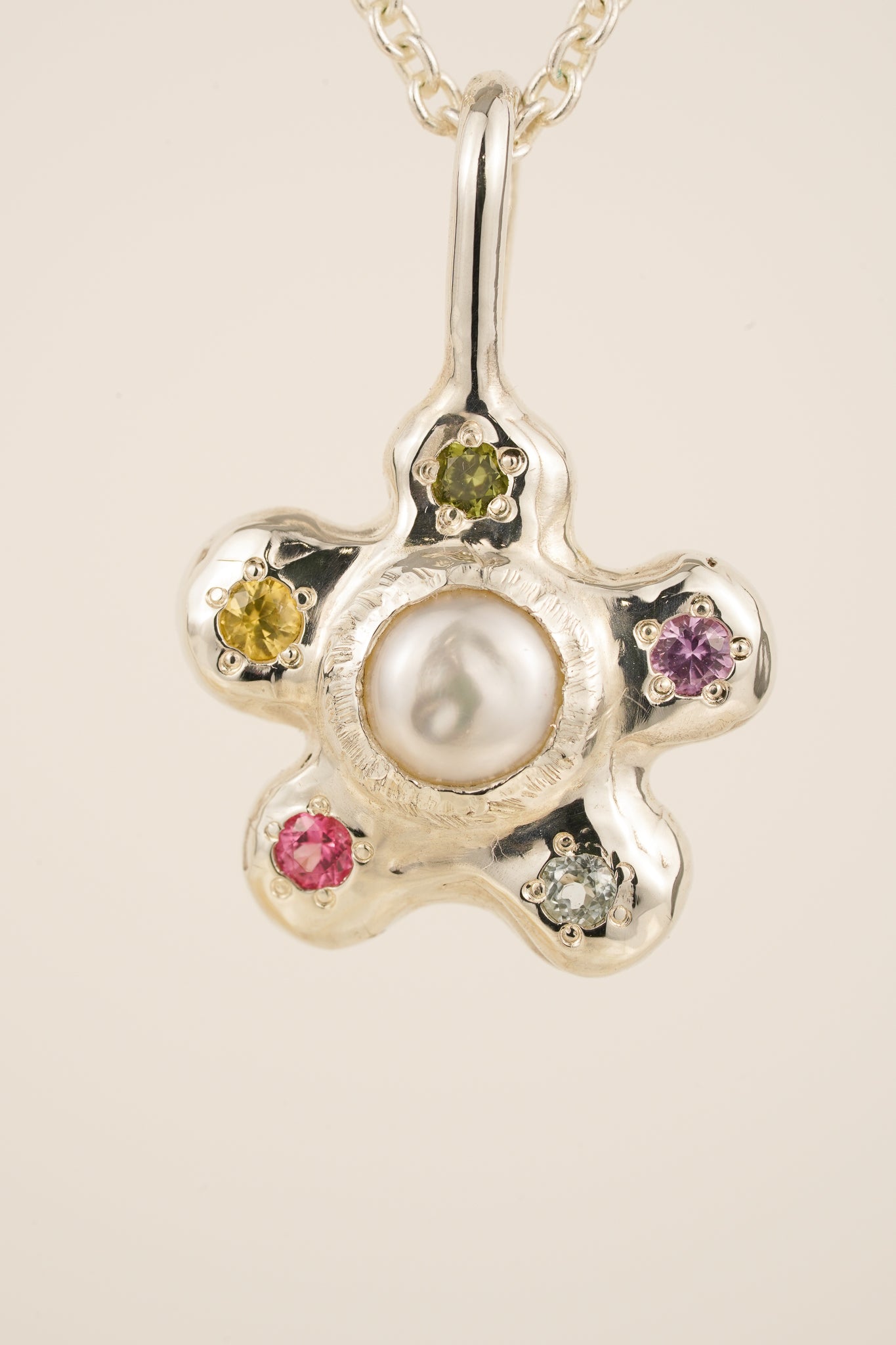 Abstract flower pendant