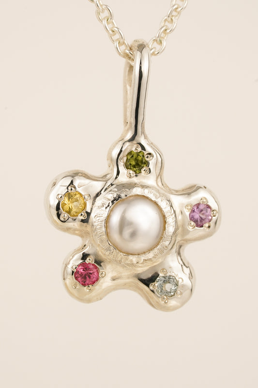 Abstract flower pendant