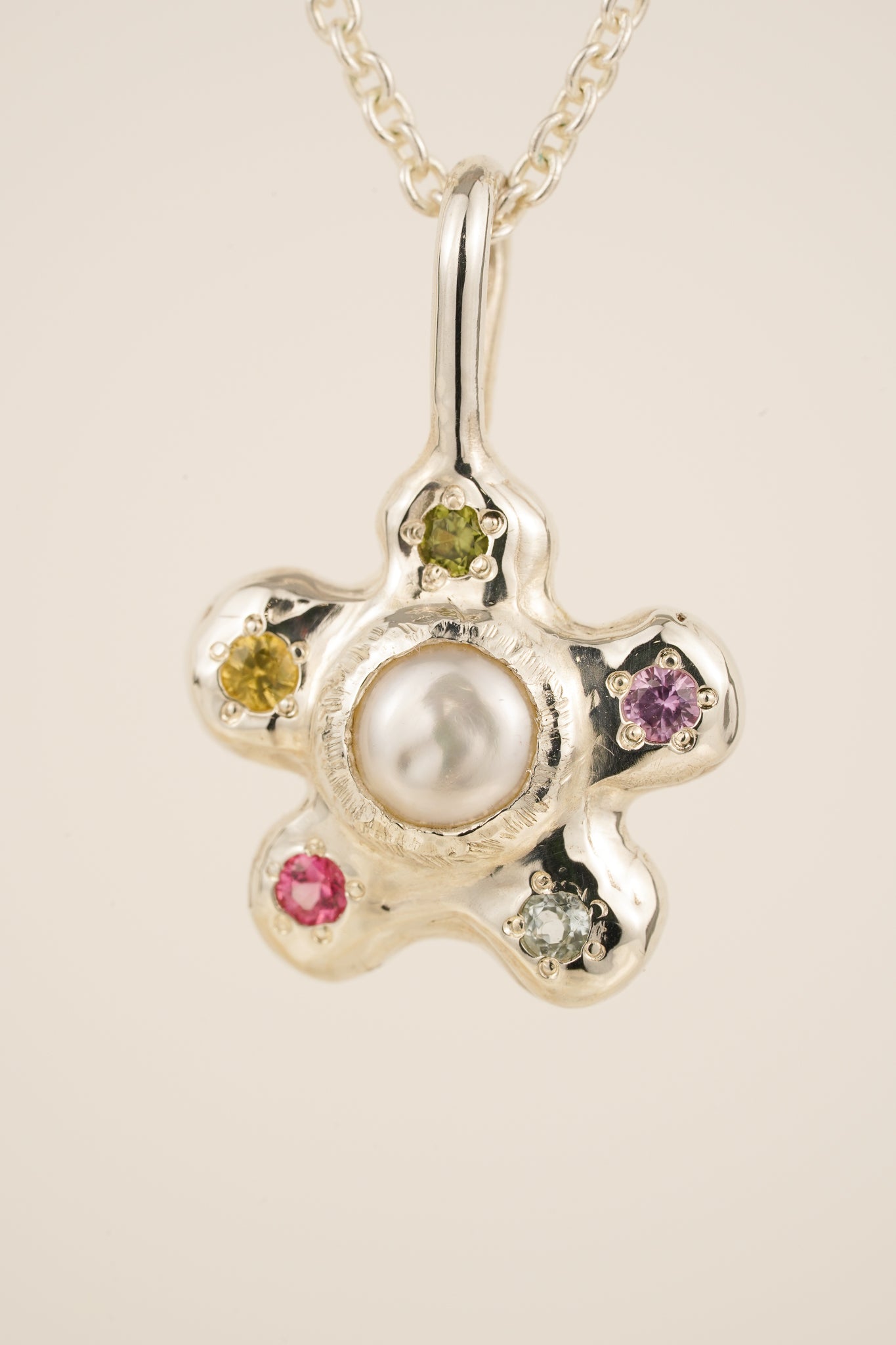 Abstract flower pendant