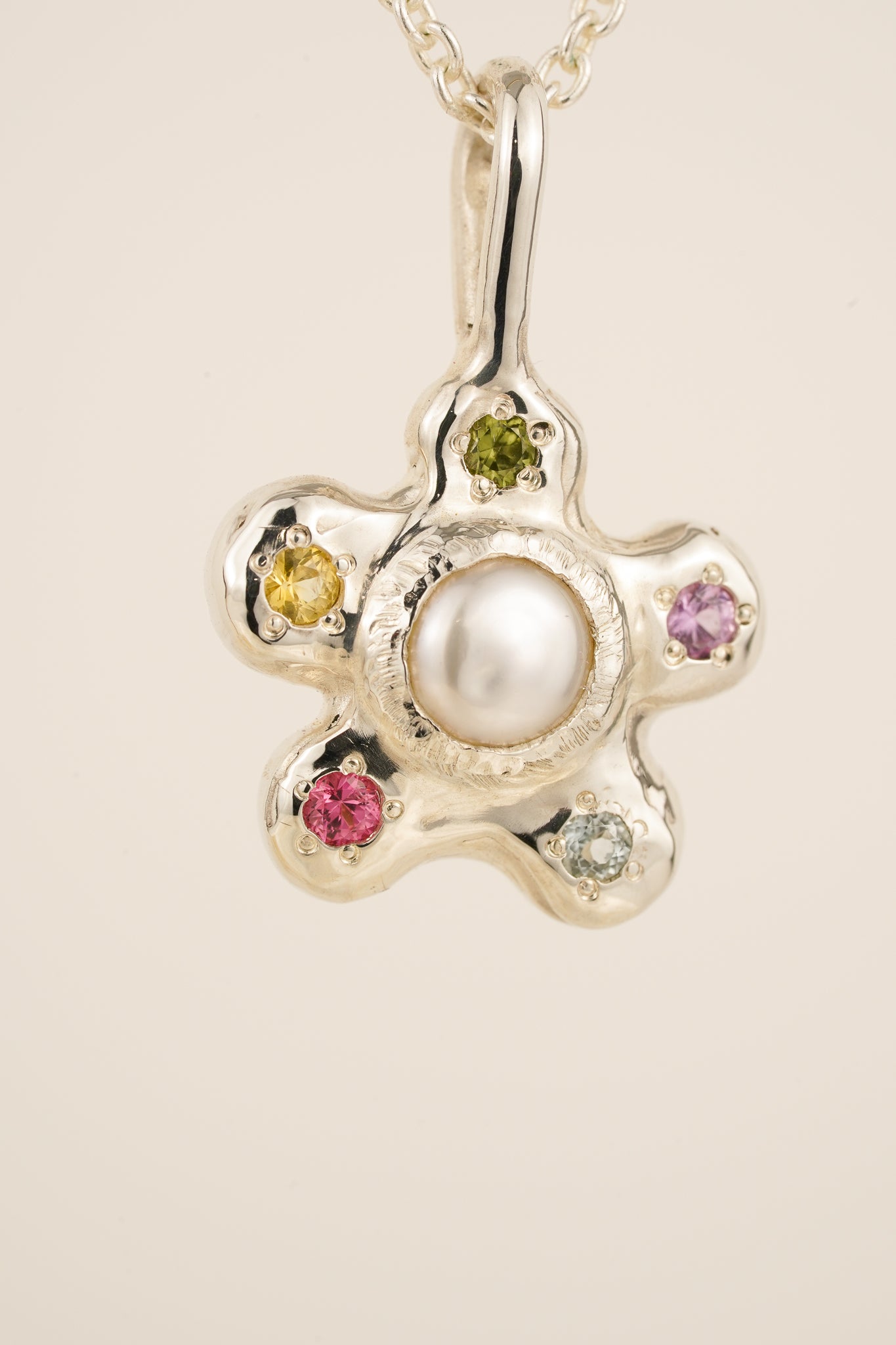 Abstract flower pendant