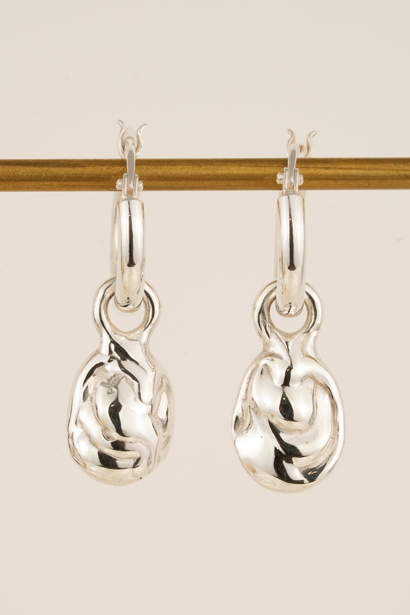 Molten droplet earring charms