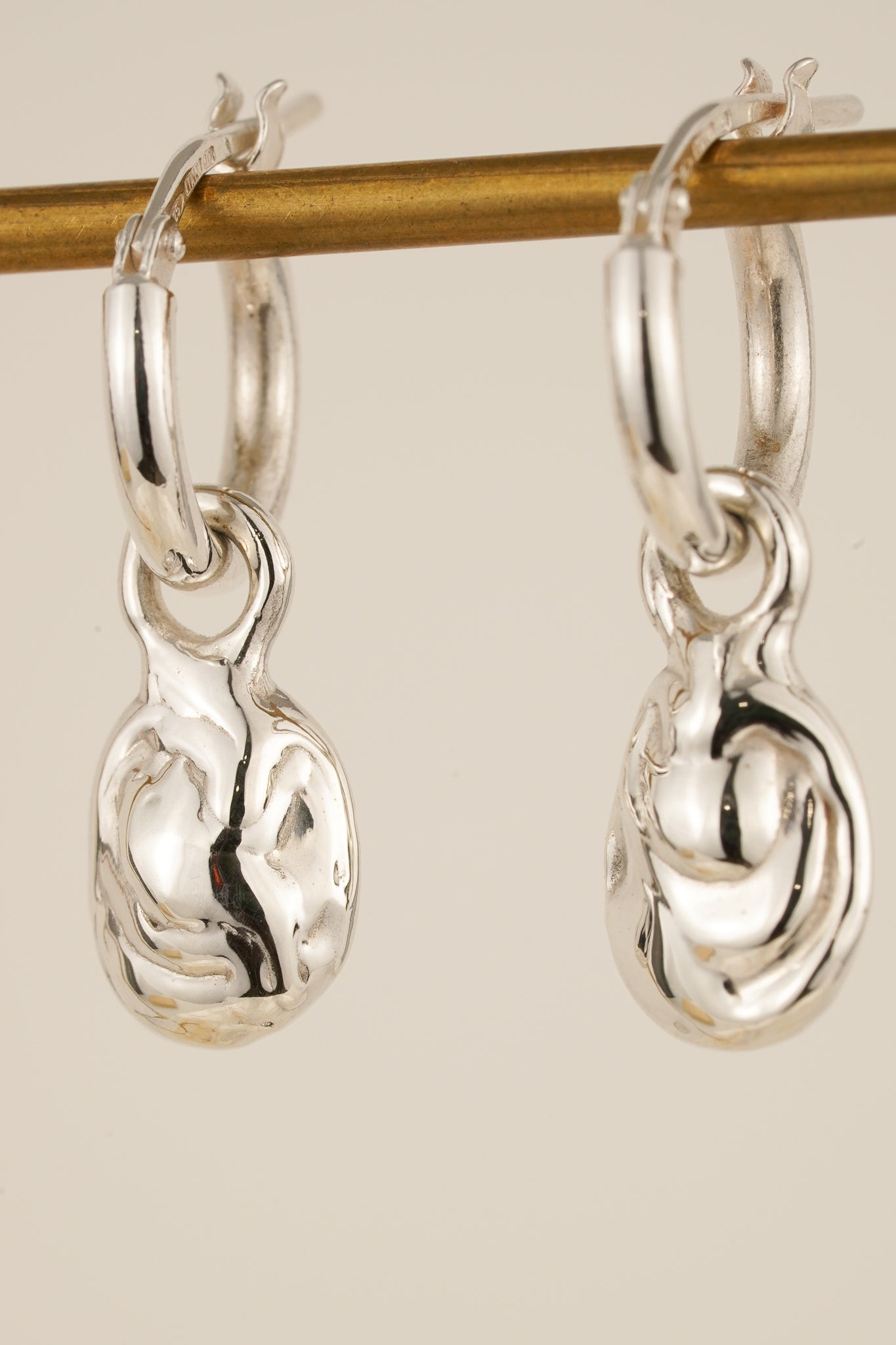 Molten droplet earring charms