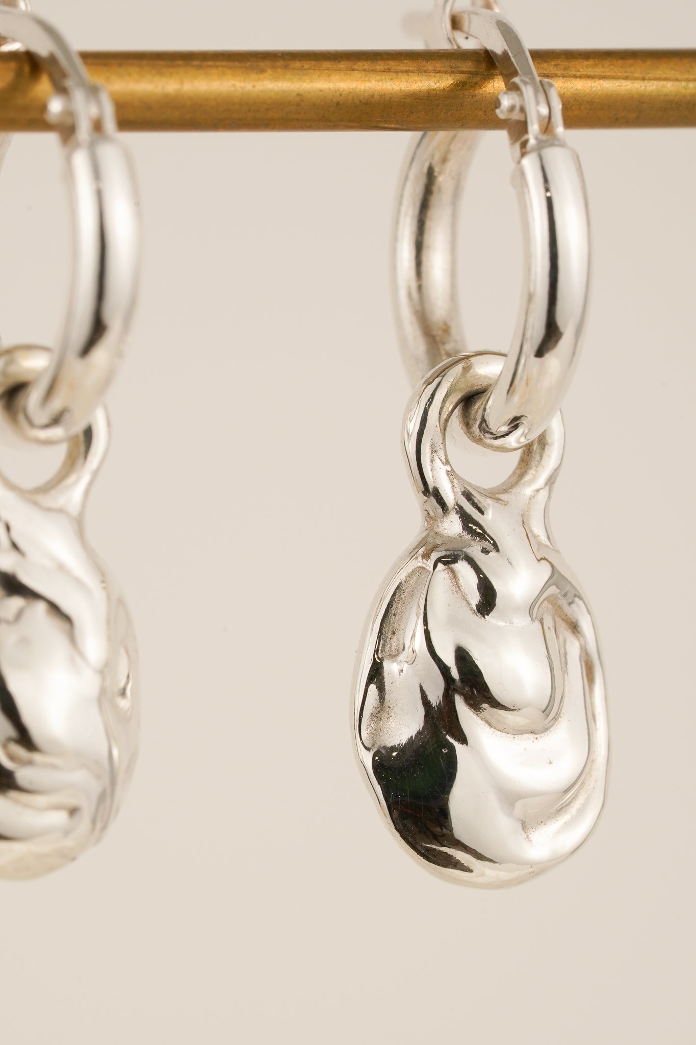 Molten droplet earring charms