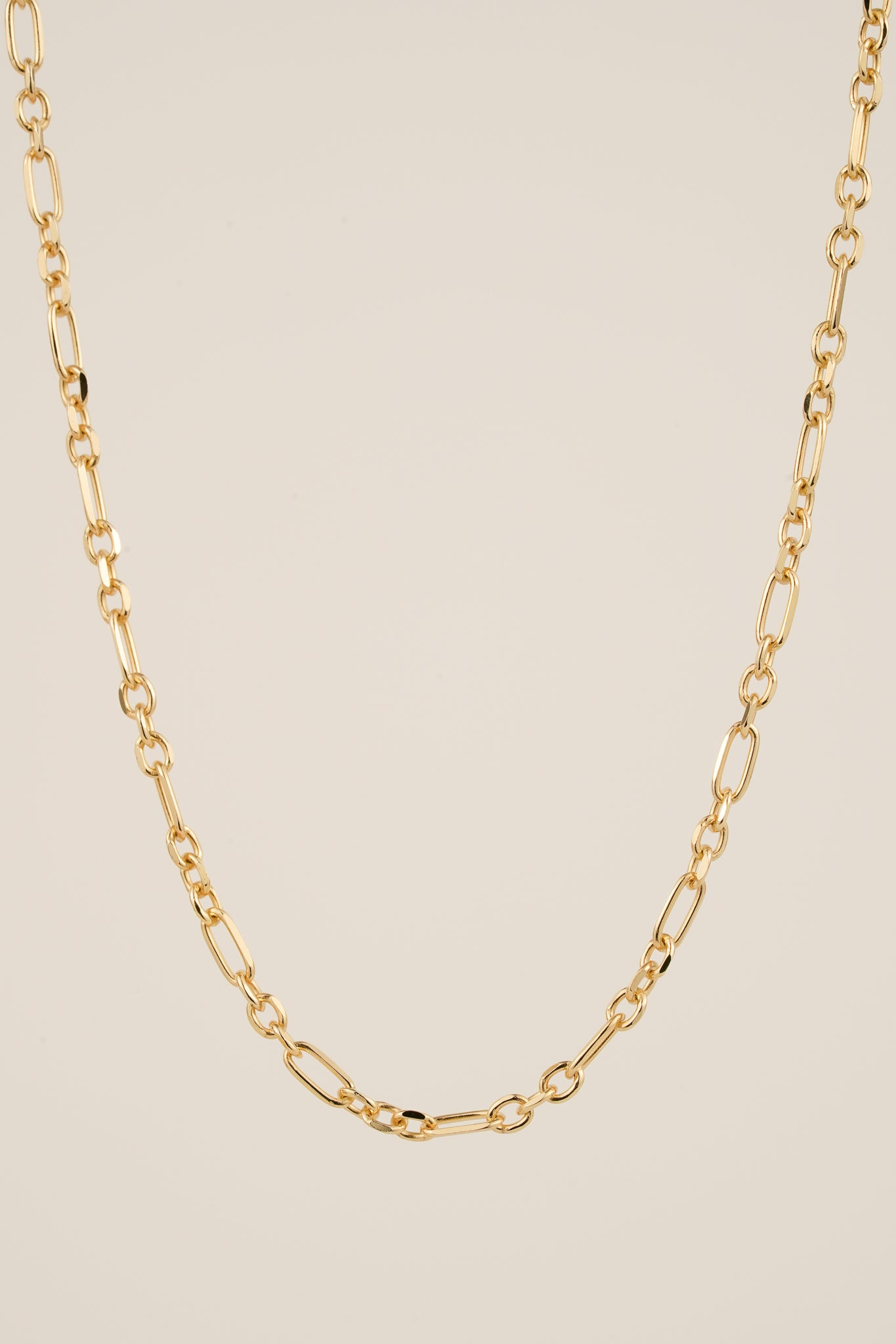 Solid gold chain - 1.5mm hammered 3+1 cable - 50cm