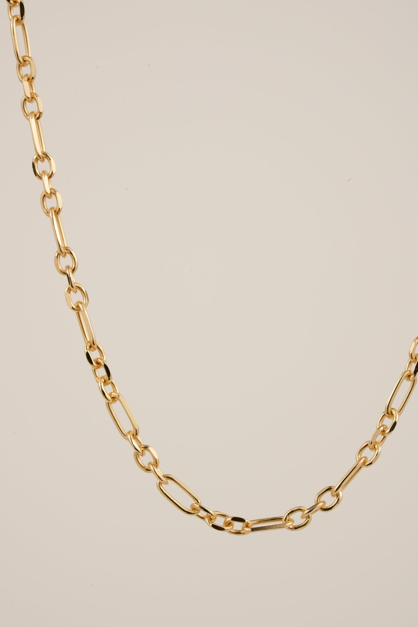 Solid gold chain - 1.5mm hammered 3+1 cable - 50cm