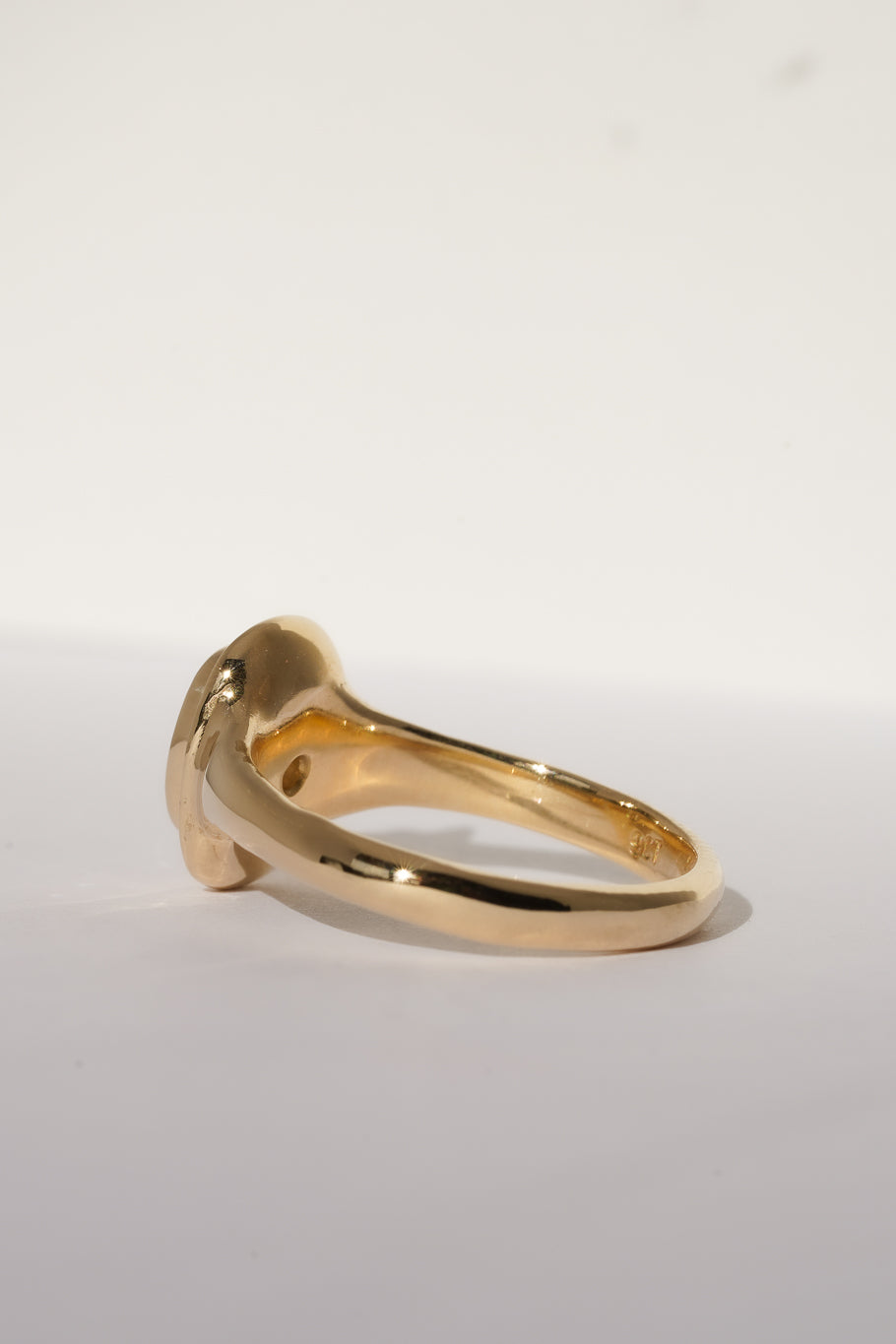 Solid gold old mine cut diamond solitare