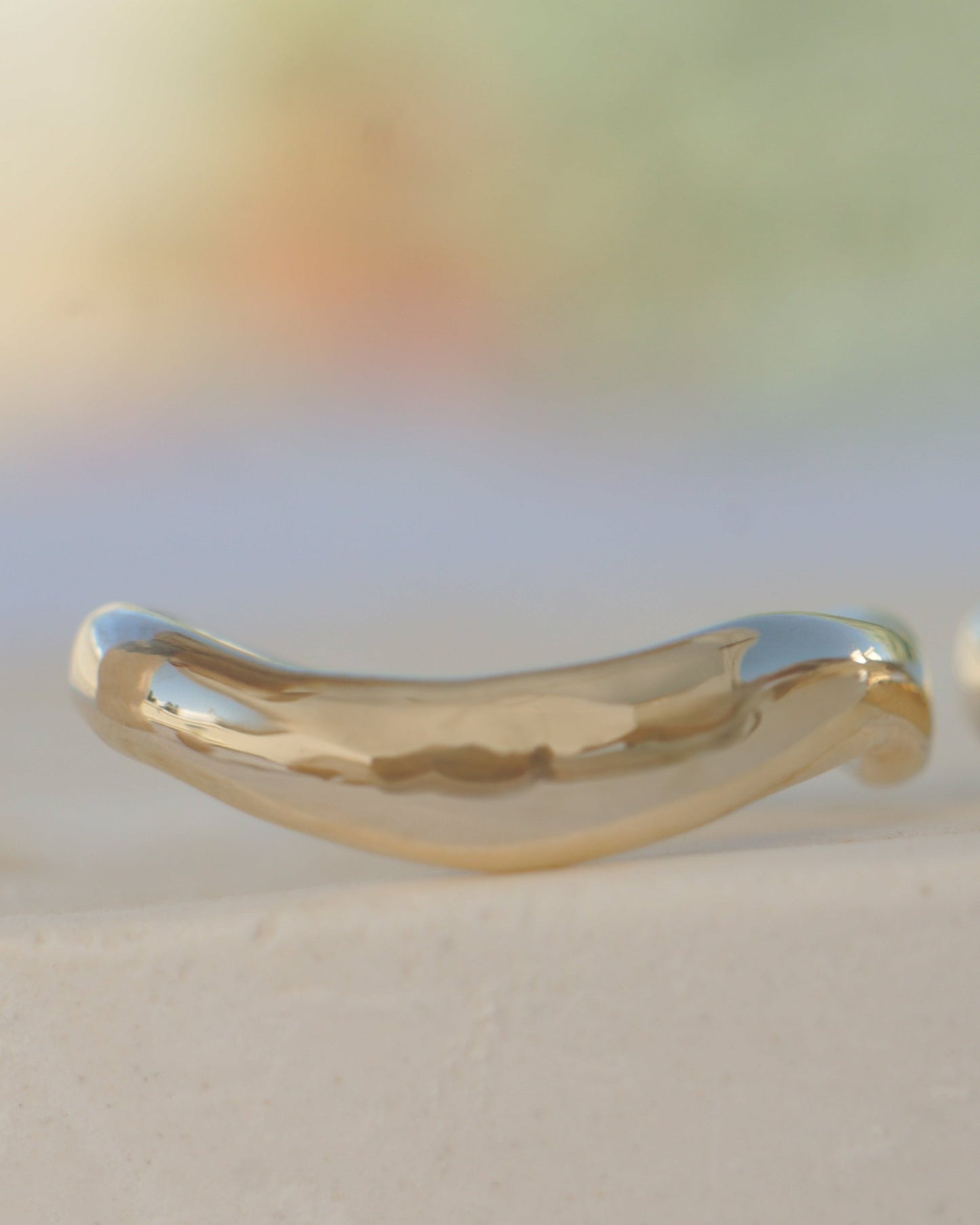 Solid gold smooth wave ring - Made To Order - CUSTOM - wedding band/stacking ring