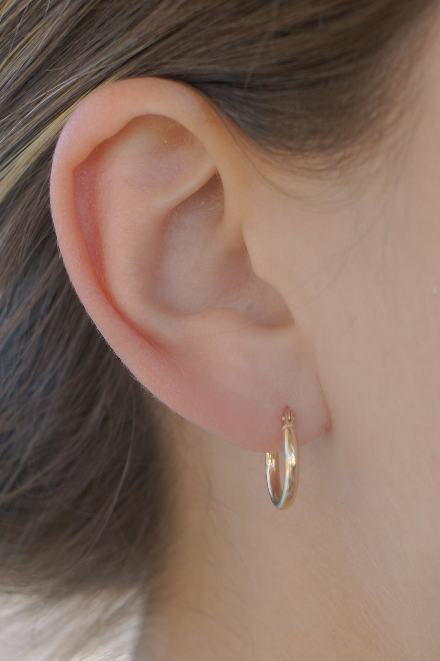 Solid gold Italian hoops - 2mm tube