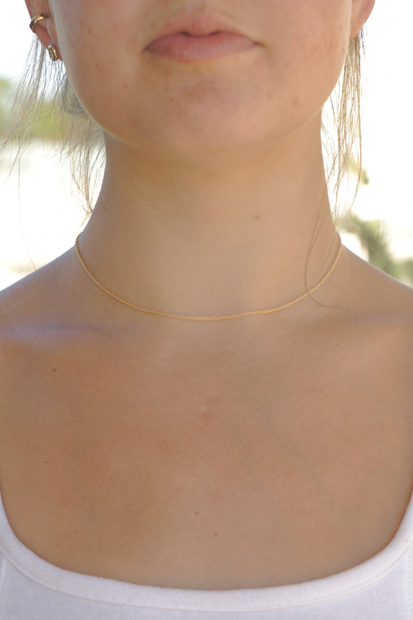 Solid gold chain - 1.5mm cable - 50cm