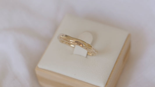 Solid gold molten ring - Made To Order