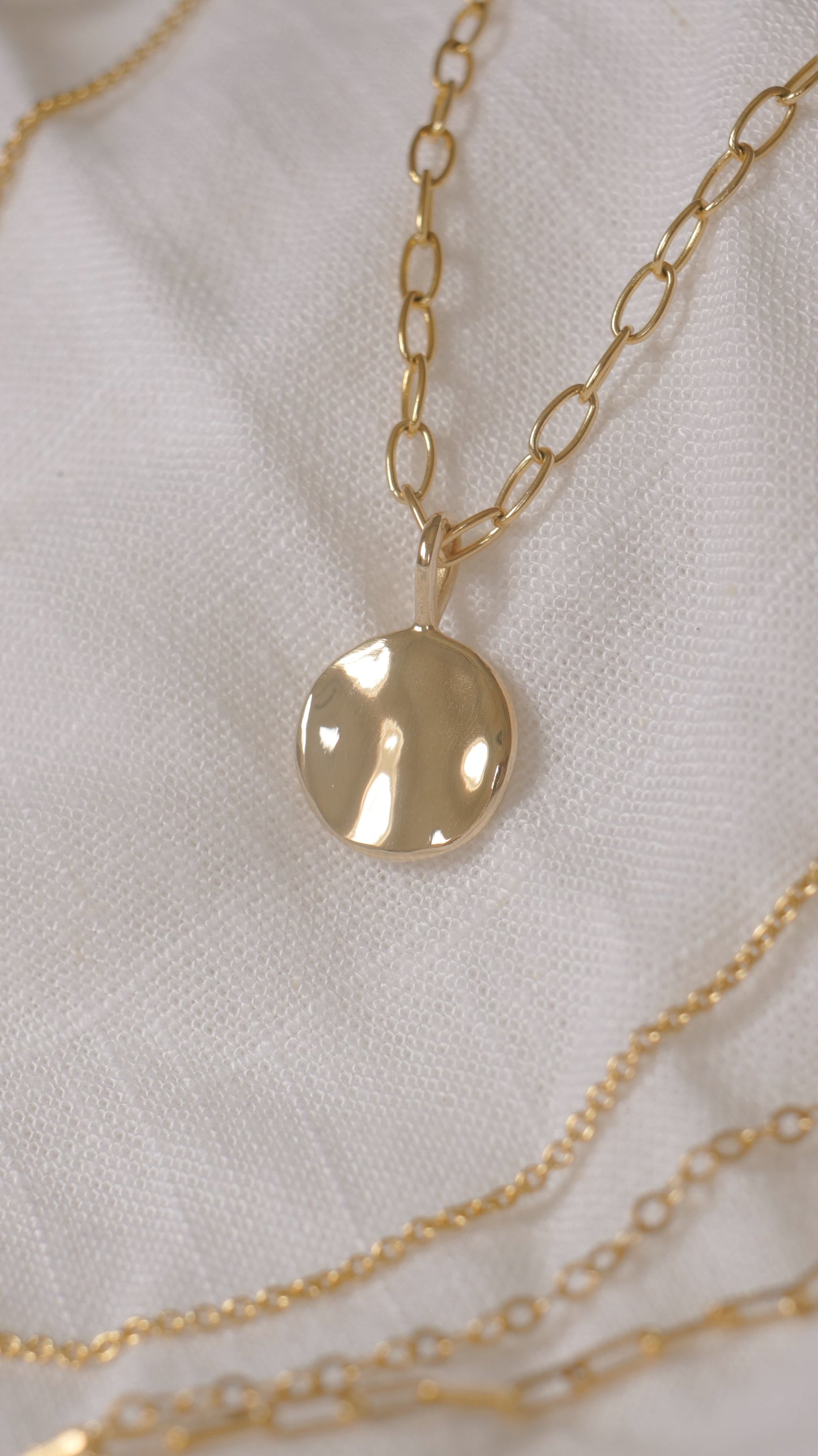 Solid gold chain - 2.5mm oval paperclip - 45cm