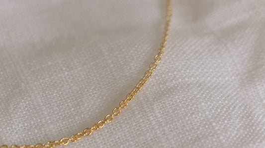 Solid gold chain - 1.5mm cable - 47cm (adjustable)