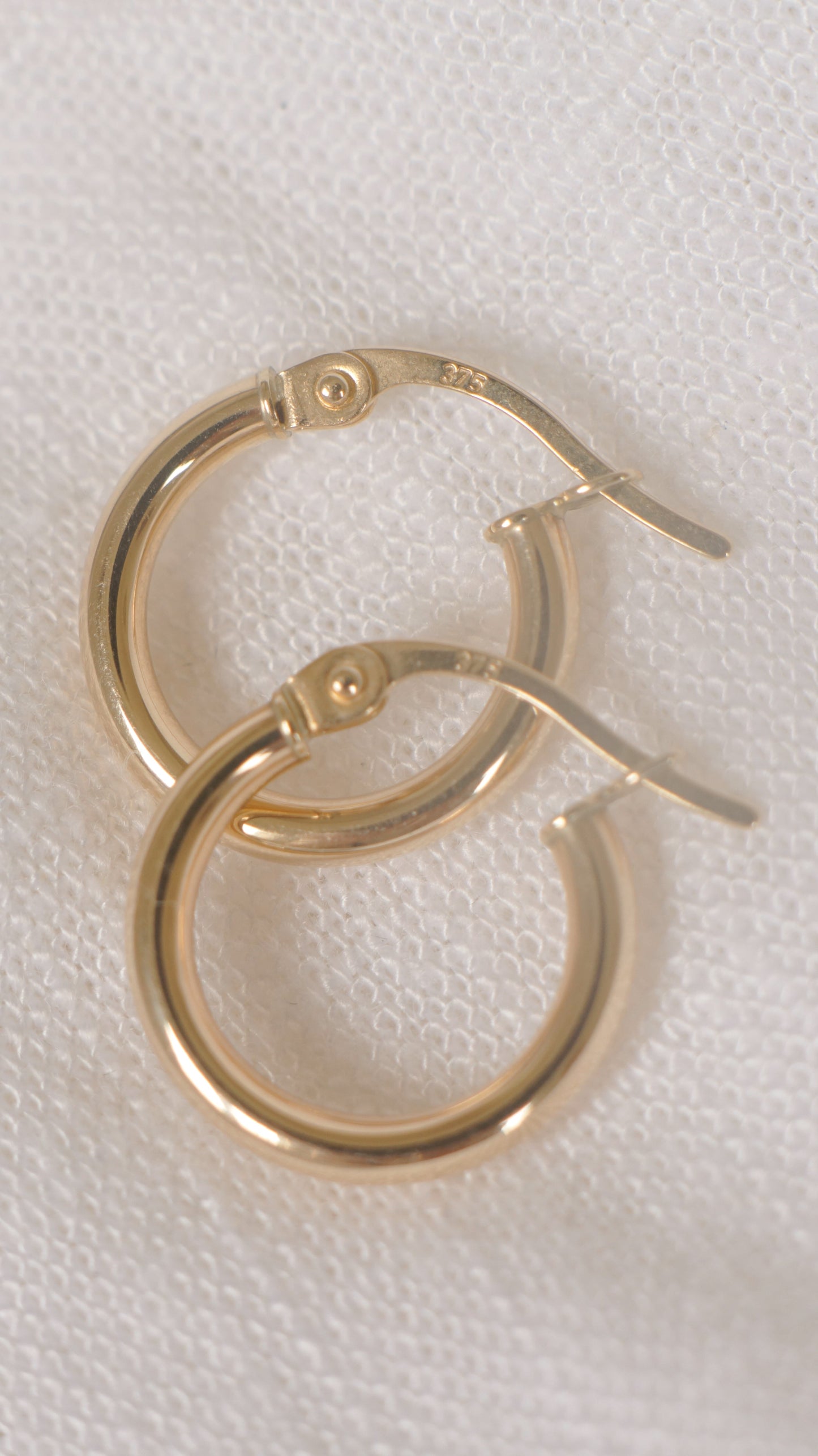 Solid gold Italian hoops - 2mm tube